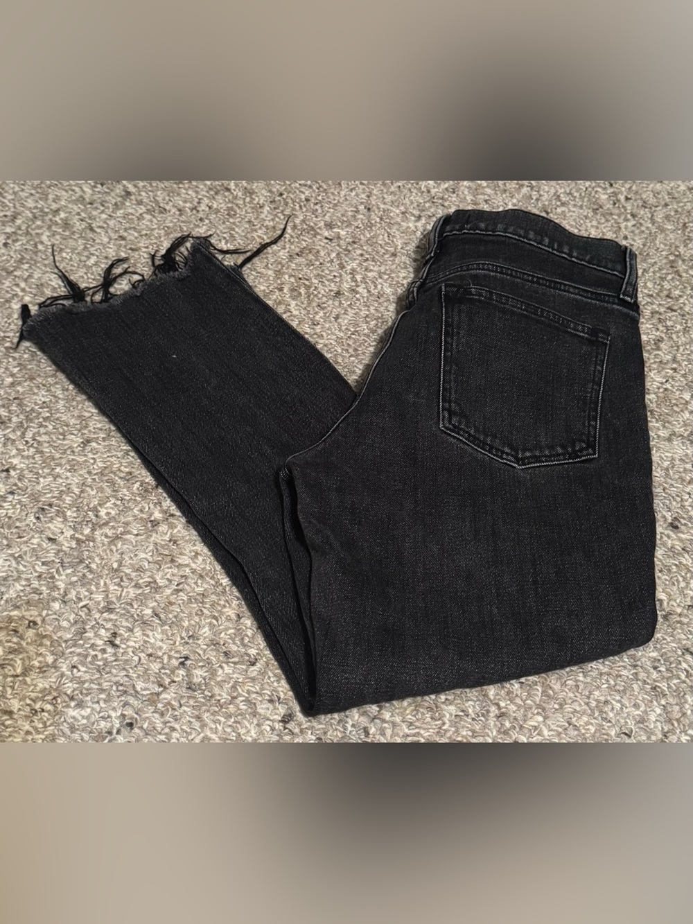 Abercrombie & Fitch Distressed Skinny High Rise Black Jeans